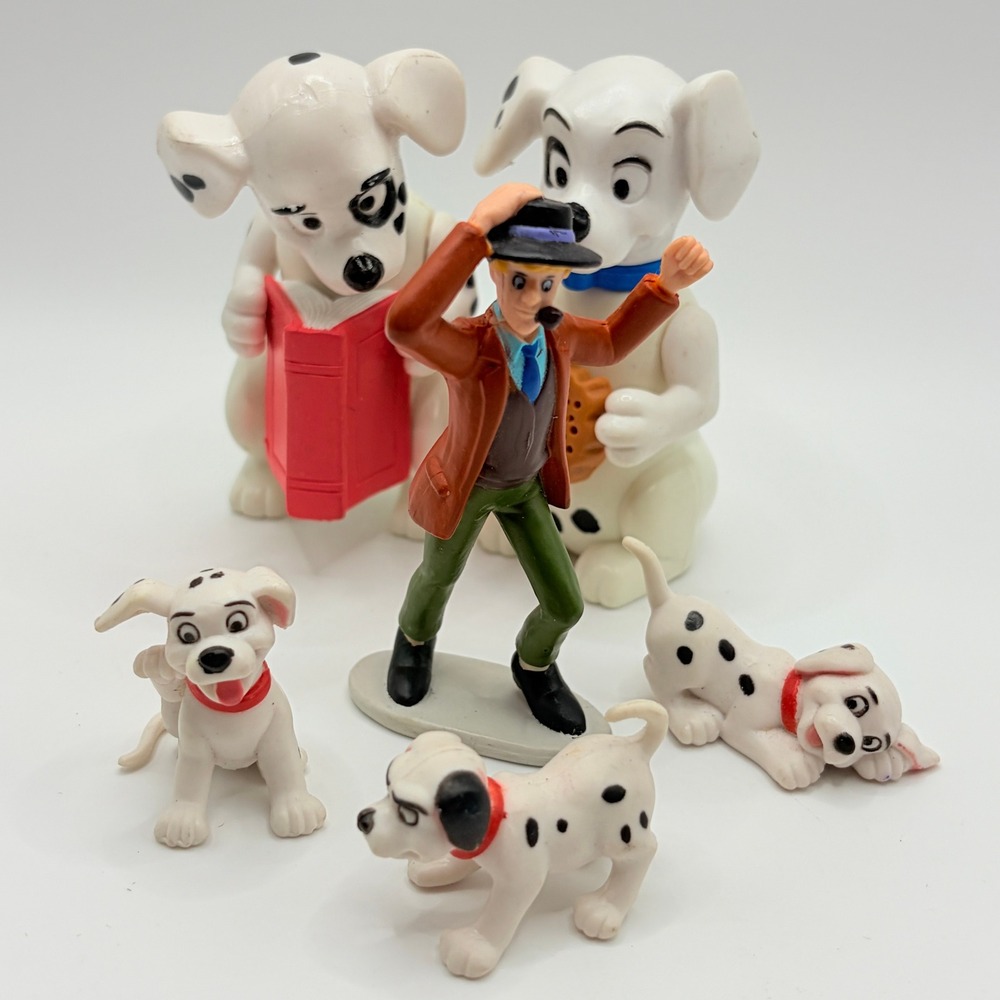 Disney 101 Dalmatians Roger‎ Radcliffe Vintage Figure Lot PVC Kids Toy Cake Top